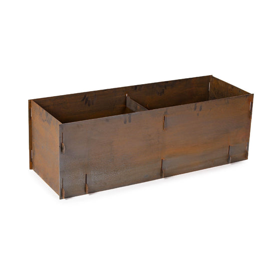 TITAN GREAT OUTDOORS Corten Steel Planter Box 16"(H) x 47"(L) Patina Rustic
