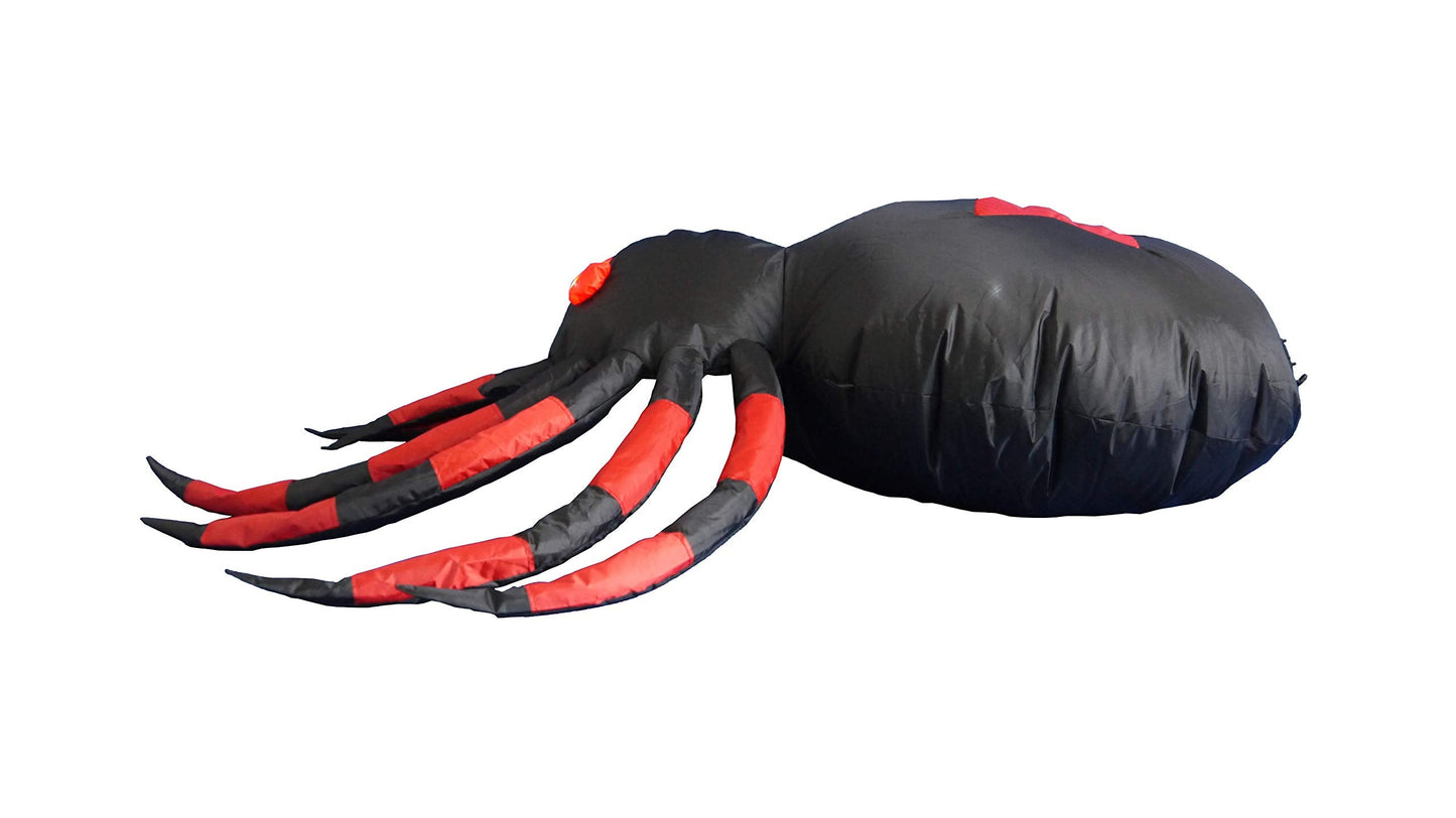 4 Foot Wide Halloween Inflatable Black Spider Yard Decoration
