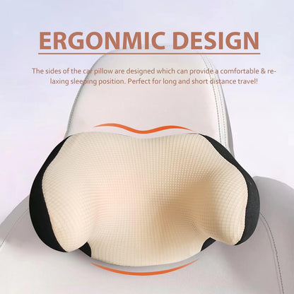 SPRFUFLY Make Relaxing Car Headrest Pillow, Car Pillow for Driving with Adjustable Strap, Breathable Removable Cover & Ergonomic Design - Softness Travel Car Neck Support Pillow(Black, 1PC)