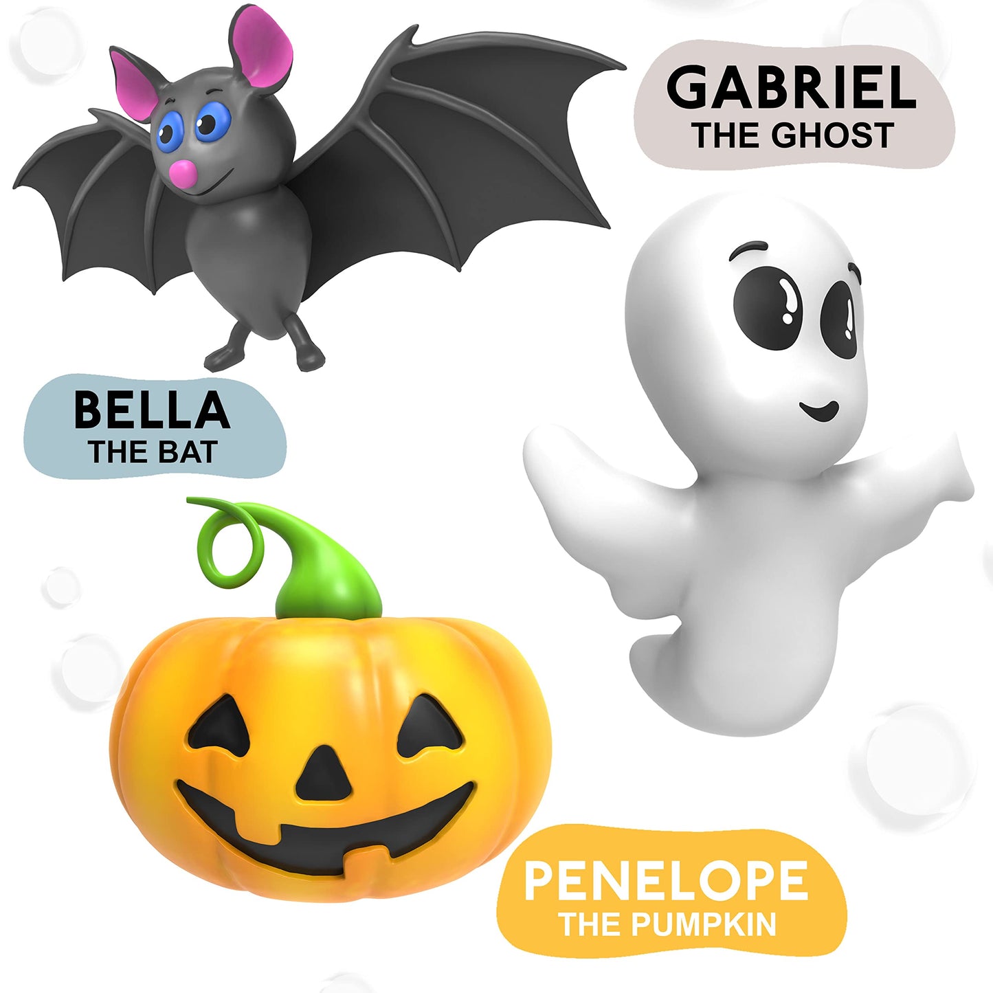 SplashEZ Halloween Mold Free Bath Toys for Babies & Toddlers, Animal No Hole Bath Toys, No Mold Tub, Beach, Pool, BPA-Free, Infant Play Set No Holes 1 3 6 12 18 Months