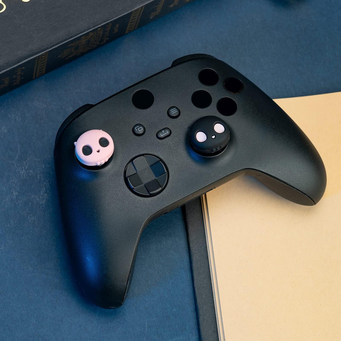 GeekShare Cute Xbox One Controller Thumb Grips, Soft Silicone Thumbsticks Cover Caps Set Compatible with Xbox One Controller, 2 Pair / 4 Pcs - Pink Skull