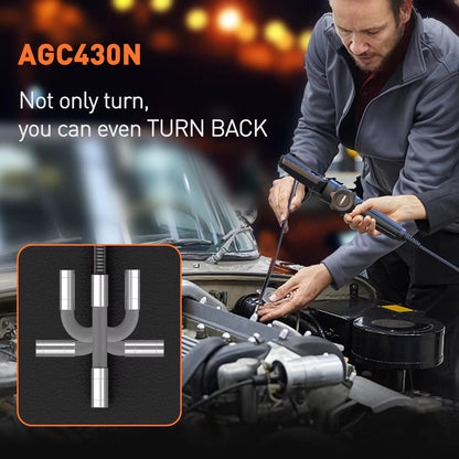 DXZtoz Two-Way Articulating Borescope, Industrial Endoscope with 0.33in Articulated Snake Camera, Video Inspection Scope with Light for Automotive Aircraft Mechanics- 5.5FT