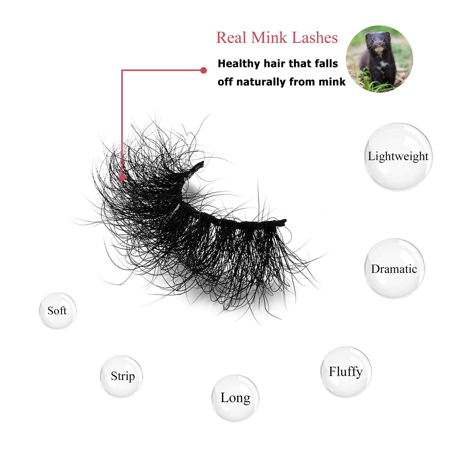 Fluffy Mink Lashes viEYEve False Eyelashes Natural Real Mink Lashes Fluffy Long 5D Dramatic Eyelashes for Women Full Lashes Durable Reusable Mink Eyelashes Messy Bomb1 pair