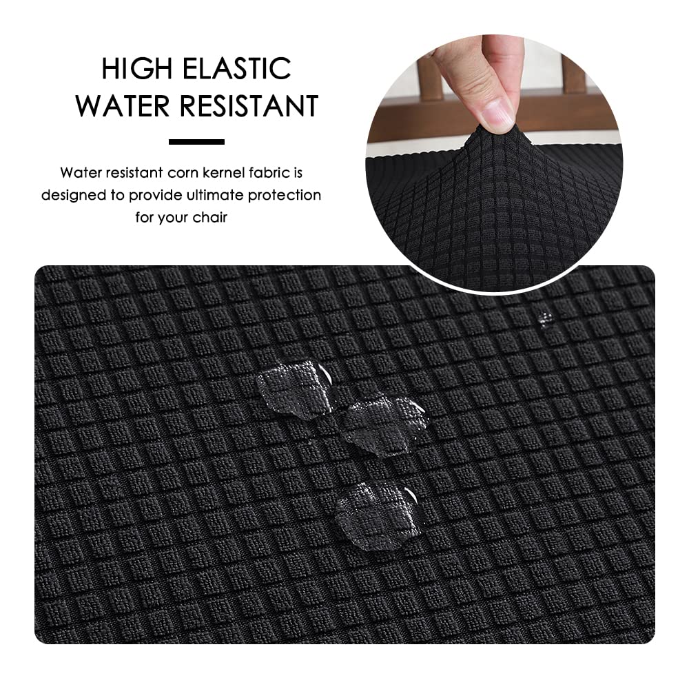 FORCHEER Gaming Chair Cover Set Black for Adults Video Game Chair Water Repellent Jacquard Racing Computer Chair Slipcover with 2 Pieces Armrest Covers