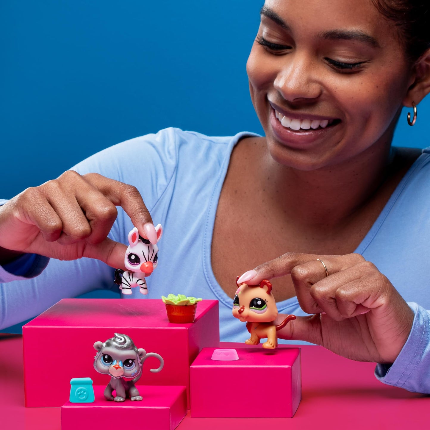Littlest Pet Shop Series 2 Pet Trio Tube Zoo Pets | Each Pet Trio Tube Contains 3 LPS Mini Pet Toys 1 Accessory 1 Collector Card And 1 Virtual Code | Collectable Toys For Girls And Boys