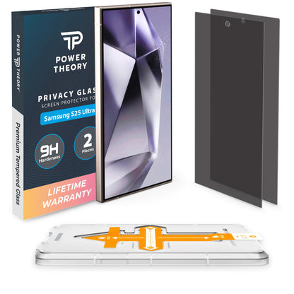 Power Theory Designed for Samsung Galaxy S21 FE 5G Screen Protector Tempered Glass [9H Hardness], Easy Install Kit, 99% HD Bubble Free Clear, Case Friendly, Anti-Scratch, 2 Pack
