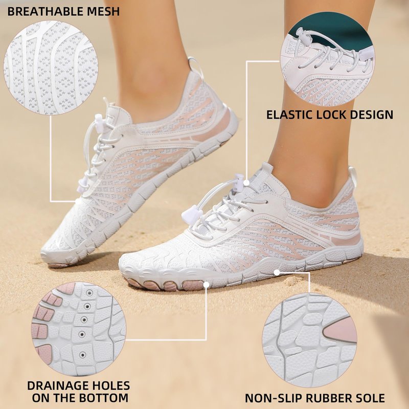 2026 New Barefoot Shoes for Women Mens,Hiking Barefoot Shoes Womens Footwear,Comfortable & Non-Slip Barefoot Vitality Shoe Women's Athletic Footwear,Wide Toe Box Water Shoe for Women Men White