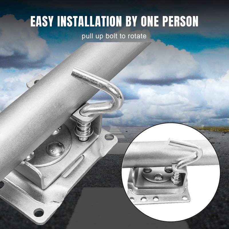 Torin 1000 lbs Trailer Jack with Wheel, Heavy Duty Swivel Boat Trailer Jack Single Whee, 10" Lift, Bolt-on Trailer Tongue Jack for RV Boat ATR39001B, Silver