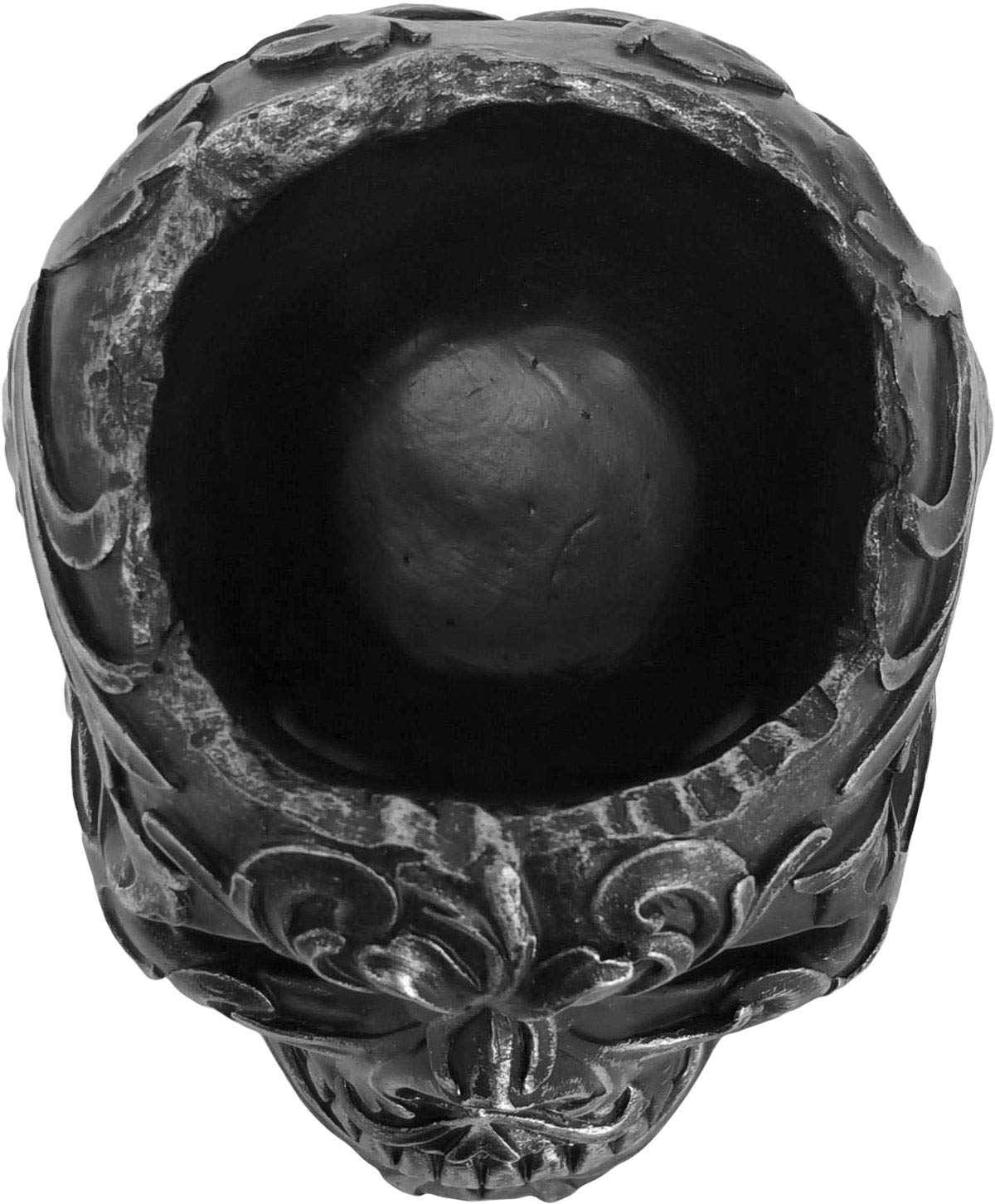 DWK Skull Victorian Gothic Decorative Pen Holder | Goth Office Supplies and Black Desk Organizers and Accessories | Gothic Halloween Desk Decorations - 5"