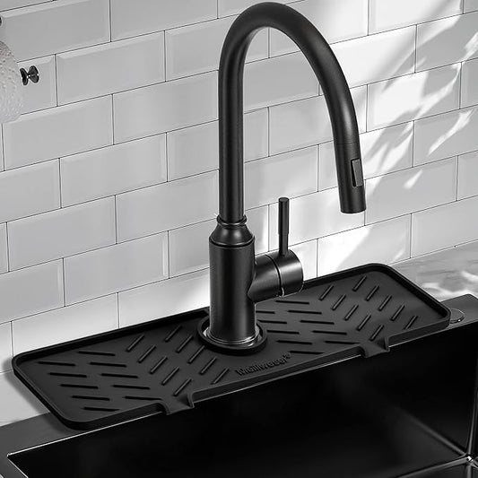 Meiliweser Silicone Faucet Mat for Kitchen Sink – Gen 2 Splash Guard