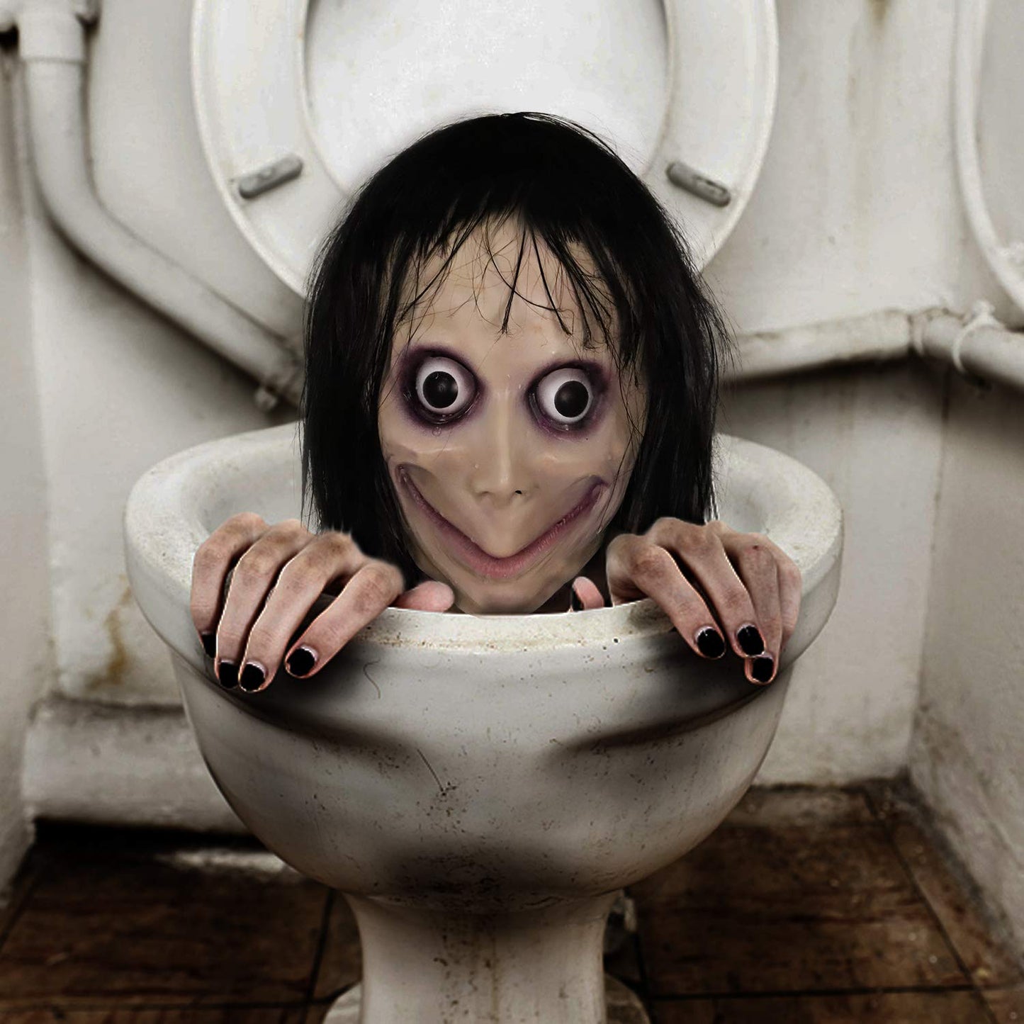MOLEZU MOMO Mask for Adult Horror Devil Mask, Scary Costume Halloween Creepy Cosplay Party Decoration Prop, Halloween Scary Masks.