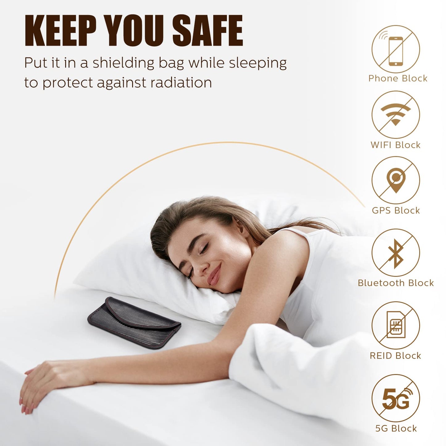 4 Pieces Faraday Bags Phone for Key Fob Protector Car RFID Signal Blocking GPS Anti-tracking Faraday Pouch Shielding Wallets for Cell Phone Privacy Card Protection(Carbon Fiber)