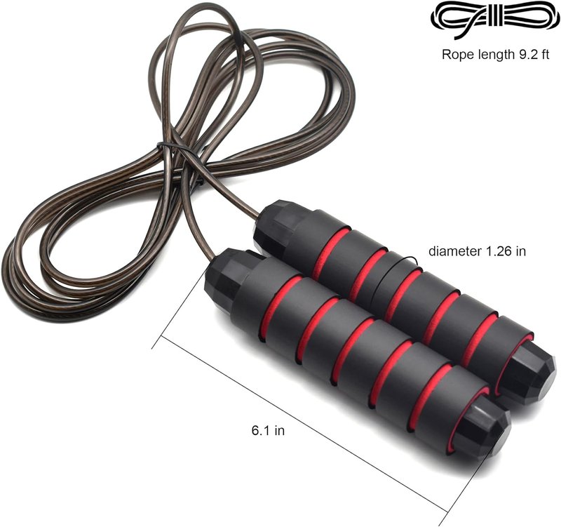 Adjustable Jump Rope - Tangle-Free Skipping Rope with Ball Bearings for Fast Workouts | Ideal for Women, Men, and Kids