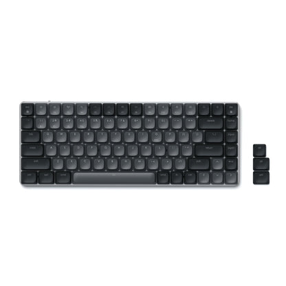 Satechi SM3 Mechanical Keyboard for Mac and Windows, 108 Keys Full Size with White LED Backlit, Wired and Bluetooth for Mac and Windows - Dark Gray/Gray