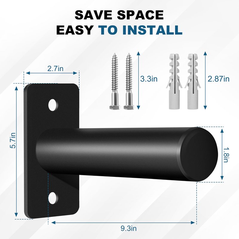 EVERYMATE Weight Plate Holder: Wall Mounted Weight Rack Storage for Olympic Weight Plate,Home Gym Organizer