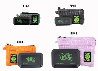 Dime Bags All-in-One Padded Pouch with Accessory Tray, Protective Case with Soft Velour Interior for Glass & Gear Storage & Travel, Durable Hemp-Polyester Fabric Exterior (7 Inch, Aqua)