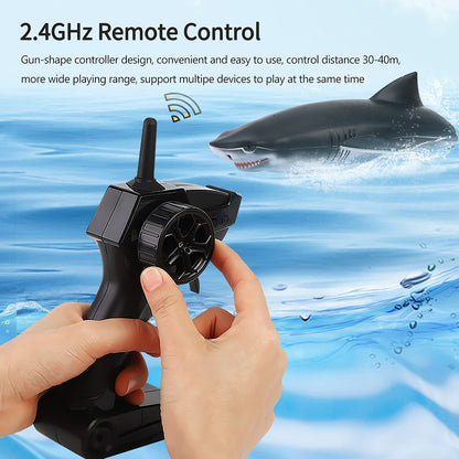 OBEST Remote Control Boat Shark RC Sharks Boats Toy 2 in 1, 2.4GHz RC Electric Kids Electric Shark Toy for Pools and Lakes, Summer Gift for Pool Lake Pond