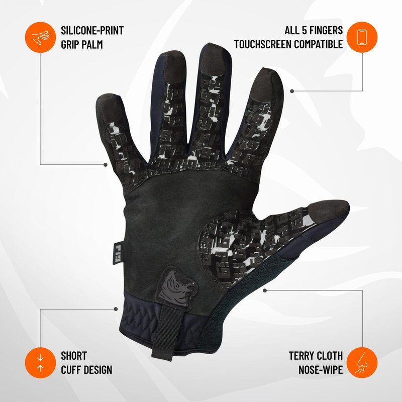 PIG FDT Full Dexterity Cold Weather Gloves, Insulated, Touchscreen Compatible, Silicone Grip, for Shooting Sports, 1 Pair
