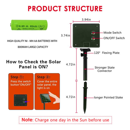 Dazzle Bright 2 Pack Solar String Lights Outdoor, Total 80FT 240LED Solar Powered Waterproof Fairy Lights 8 Modes, Silver Wire Lights (Warm White)