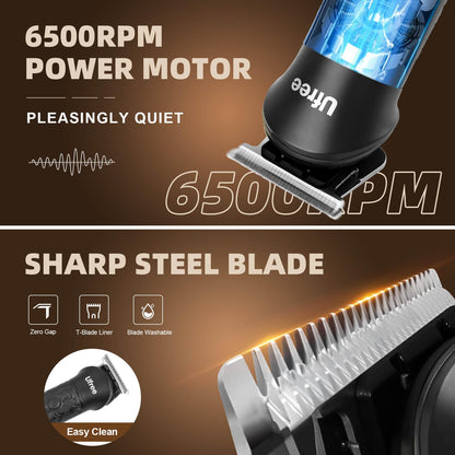 Ufree Beard Trimmer for Men, Electric Razor Shaver, Cordless Hair Clipper Shaving Kit for Mustache Body Nose Ear Hair Facial, Adjustable Beard Grooming Kit Birthday Gifts for Men