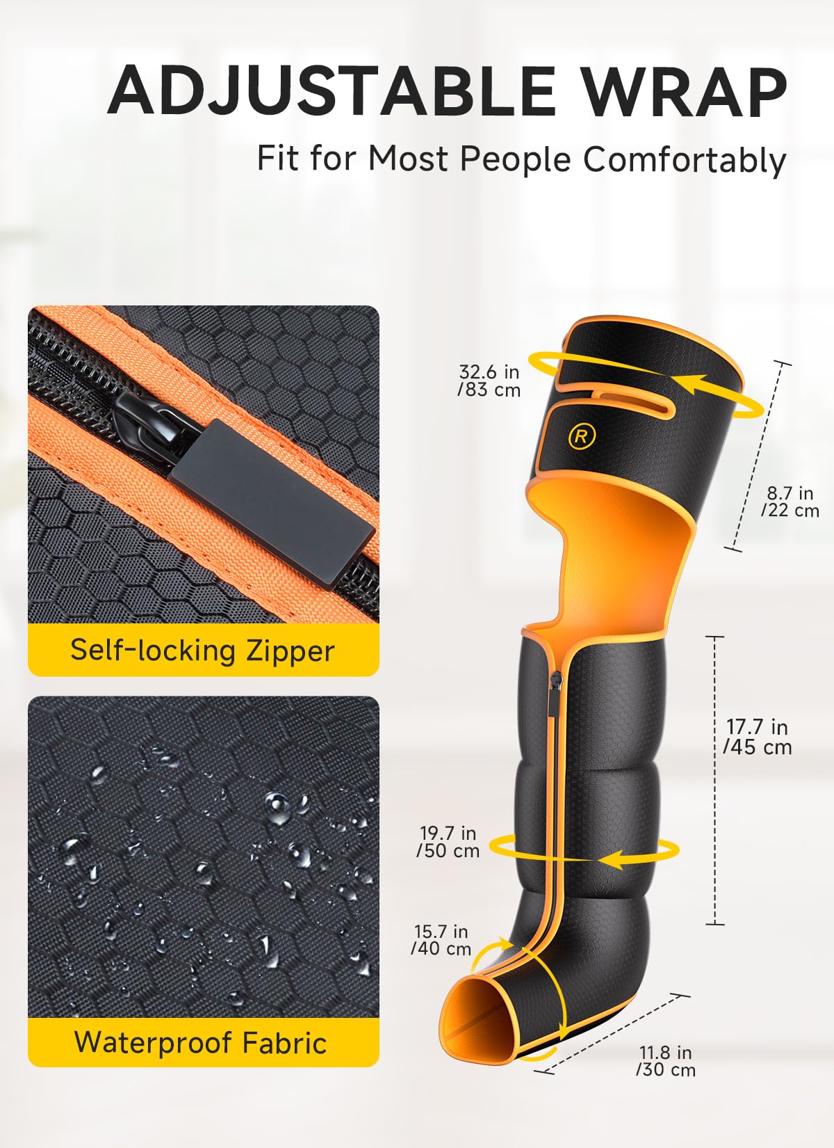 Leg Massager with Heat and Compression, Foot Calf & Thigh Massage for Circulation and Pain Relief, Leg Compression Massager with Handheld Controller 3 Intensities 6 Modes