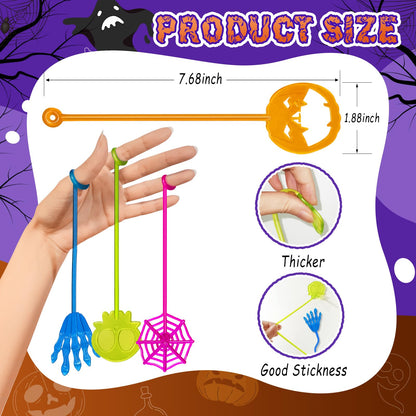 Valentines Sticky Hands Bulk 48PCS Valentines Day Gifts for Kids Classroom Prizes Valentines Party Favors for Kids Stretchy Heart Sticky Hand Toy Valentines Day Goodie Bag Stuffers Kid Party Supplies