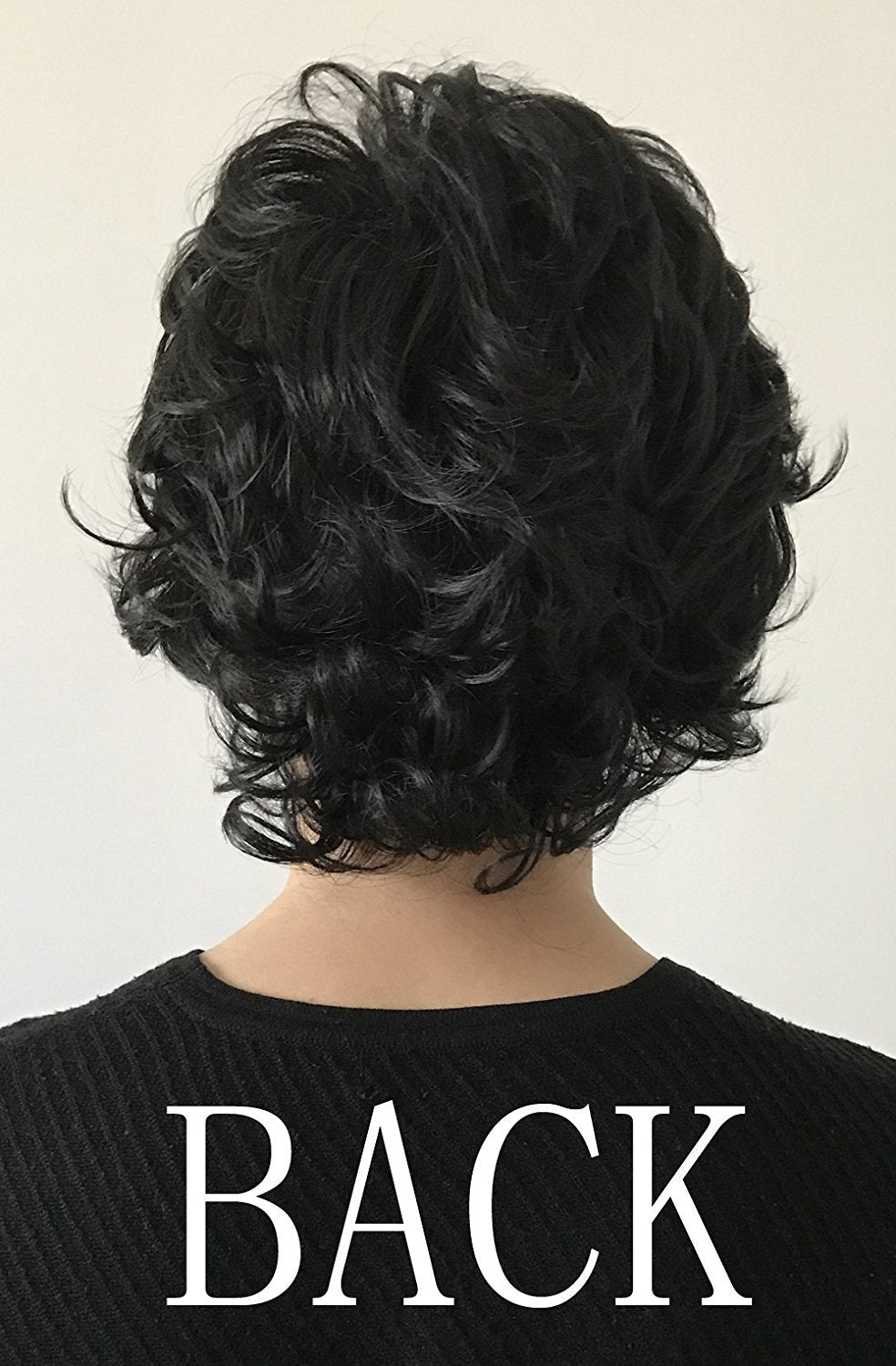 Topcosplay Men's Wigs Black Short Wavy Shaggy Style Layered Cosplay Halloween Costumes Male 70s Disco Hippie Wig