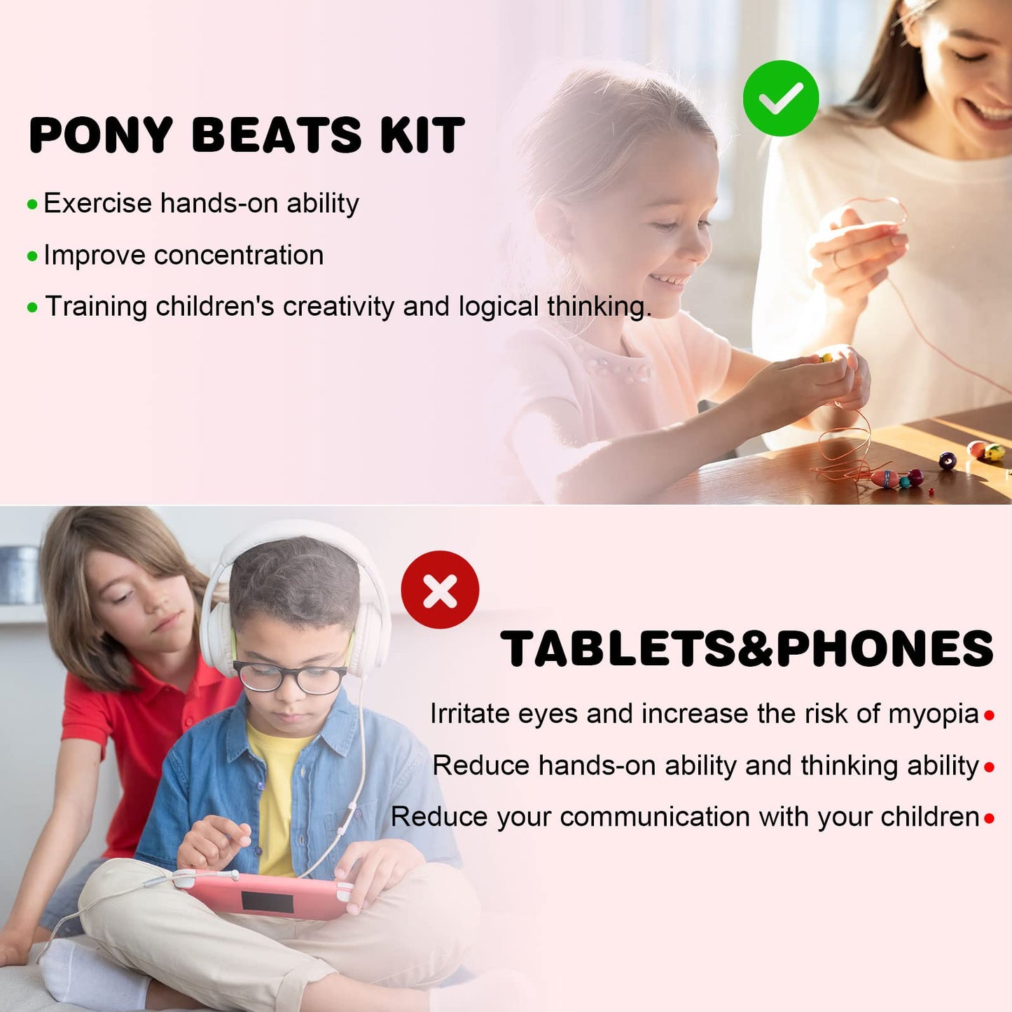 Dowsabel Bracelet Making Kit, Beads for Bracelets Making Pony, Kandi, Polymer Clay, Smile Face & Letter Beads for Jewelry Making, DIY Arts and Crafts Gifts Toys for Girls Age 6-12