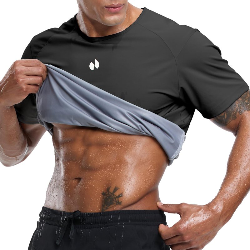 HOTSUIT Sauna Shirt for Men Weight Loss Heat Trapping Vest Workout Sweat Suits Fat burning Tops for Gym Exercise Boxing Dark Gray 3XL
