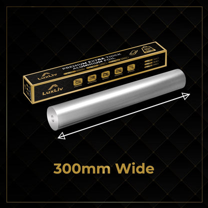 LuxLiv ® 50m Premium Heavy Duty 20 Micron Thick Kitchen Foil Catering Aluminium Tin Foil Roll - 30cm Wide