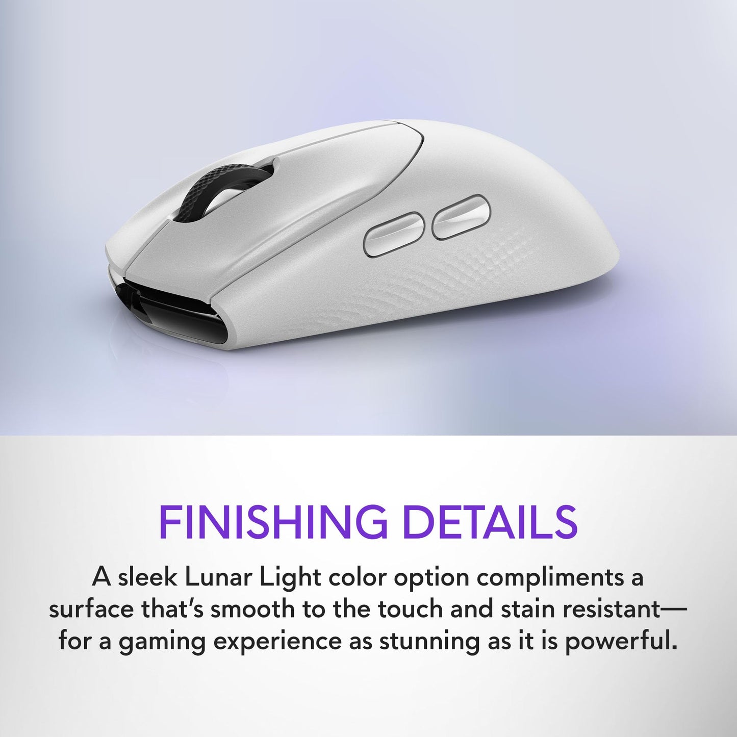 Alienware Wired/Wireless Gaming Mouse AW610M - 16000 DPI Optical Sensor, 350 Hour Rechargeable Battery, 7 Buttons, 3-ZONE 16.8m AlienFX RGB Lighting, Ergonomic - Dark Side of the Moon