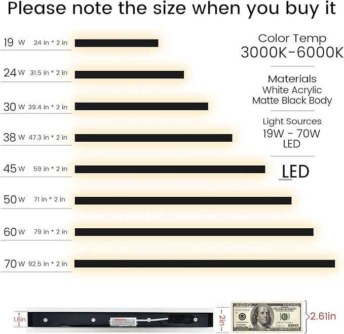 39 inch Modern Outdoor Wall Light, 2700K-6500K Dimmable Outdoor Wall Sconce,Long Wall Light with Remote Control,Exterior Linear Wall Lighting IP65 Waterproof for Garage, Front Door