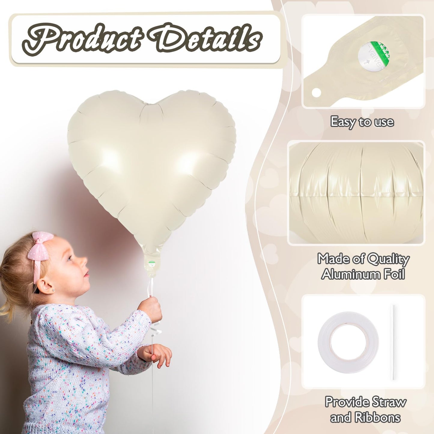 12 Pcs Red Heart Balloons,18 Inch Heart Foil Balloons Love Balloon Valentine Balloon for Birthday Party Wedding Engagement Party Baby Shower Valentine Day Decorations (red)