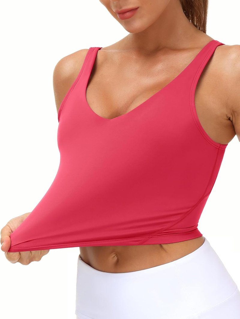 Womens' Longline Sports Bra - Wirefree Padded Design for Medium Support | Comfortable Fit