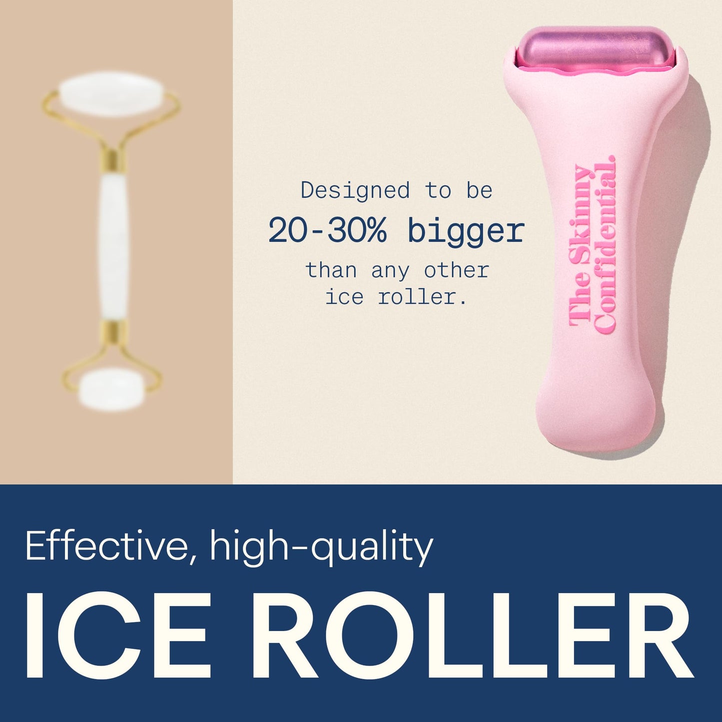 The Skinny Confidential HOT Mess Ice Roller for Face - Facial Roller Skincare Tools Contour, Tighten & De-Puff Skin - Self Care Beauty Gift for Women & Men for Clear, Radiant & Smoother-Looking Skin