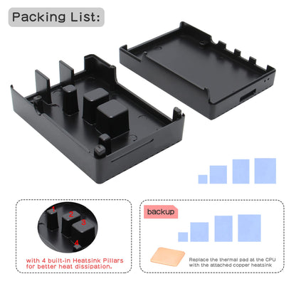 Geekworm Raspberry Pi 4 Aluminum Case - Heavy Duty Passive Heat Dissipation Metal Case for Raspberry Pi 4B Only