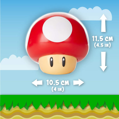 Super Mario Brothers Mushroom Figure Light - Officially Licensed Collectable Movie Merchandise With Sound, Gifts For Boys, Kids Bedroom Accessories | Paladone