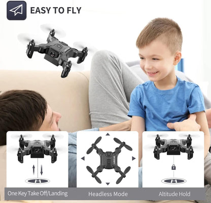 4DRC Mini Drone with 720p Camera for Kids and Adults, FPV Drone Beginners RC Foldable Live Video Quadcopter,App Control,3D Flips and Headless Mode,One Key Return,Altitude Hold,3 Modular Batteries