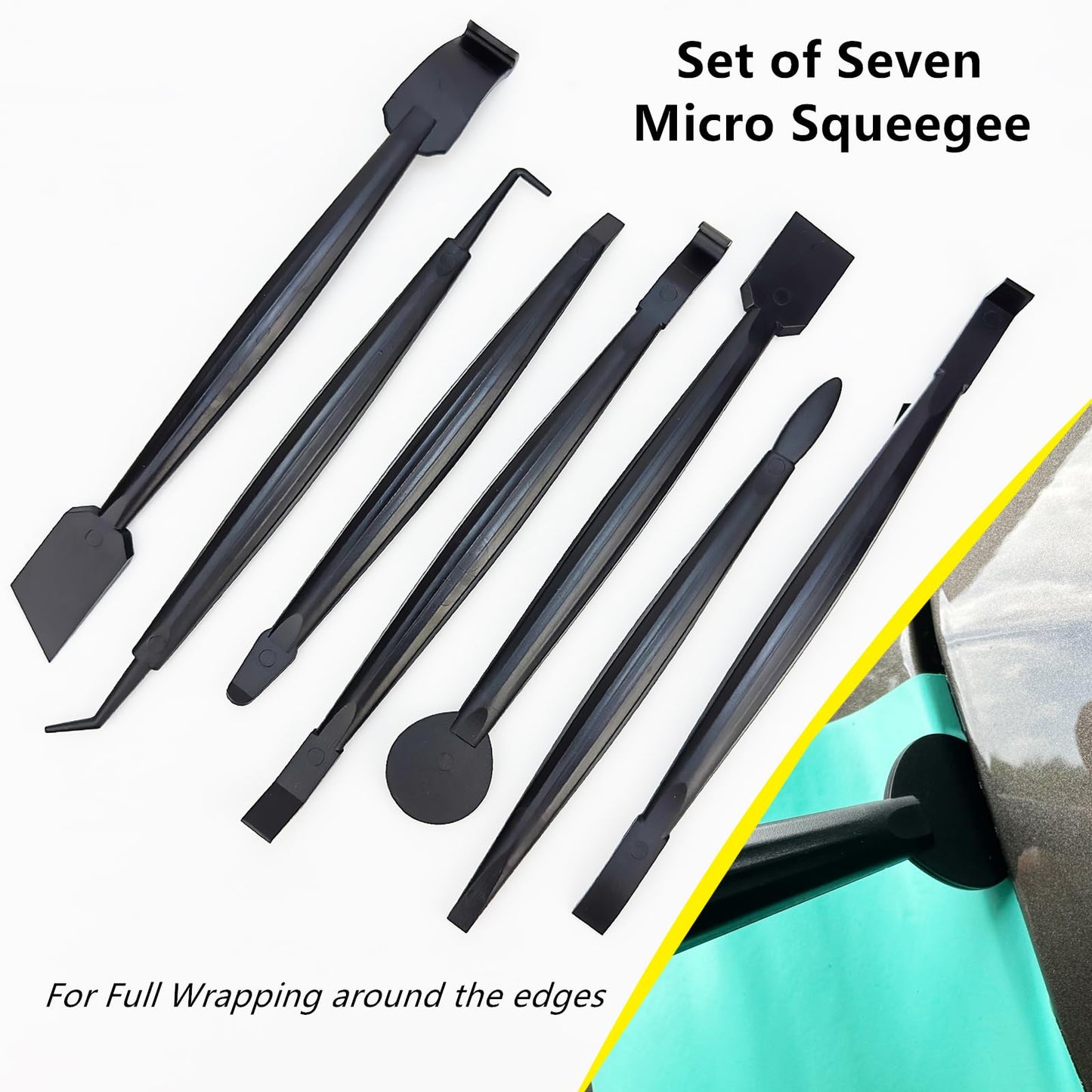 CARTINTS Car Install Tools for Vinyl Wrap, Vehicle Tinting Window Film Application Kit Includes Vinyl Wrap Magnets, 7 in1 Mini Squeegee, Felt Squeegee, Razor Blade Wrapping Cutter, 9mm Vinyl Knife