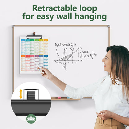 Juvealoe Clear Clipboard with Pen Holder, 8.5 x 11 Plastic Clip Boards with Black Low Profile Clip, Letter Size for Classroom, Teacher, Students, School, Office Supplies