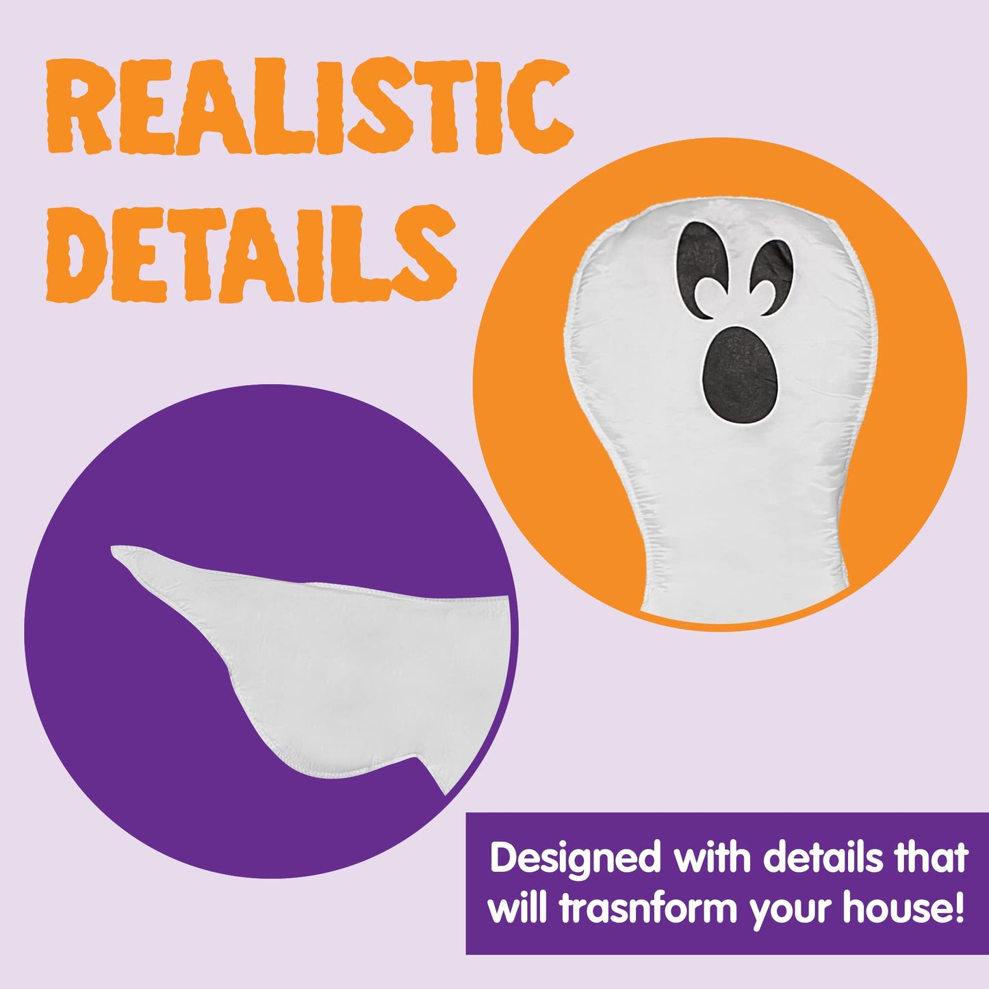 JOYIN Halloween Tree Wrap Ghost Decoration Outdoor, Cute Ghost Design Decorations for Halloween Lawn, Tree, Party Supplies