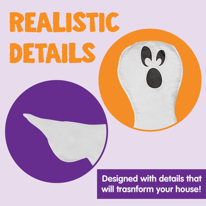 JOYIN Halloween Tree Wrap Ghost Decoration Outdoor, Cute Ghost Design Decorations for Halloween Lawn, Tree, Party Supplies