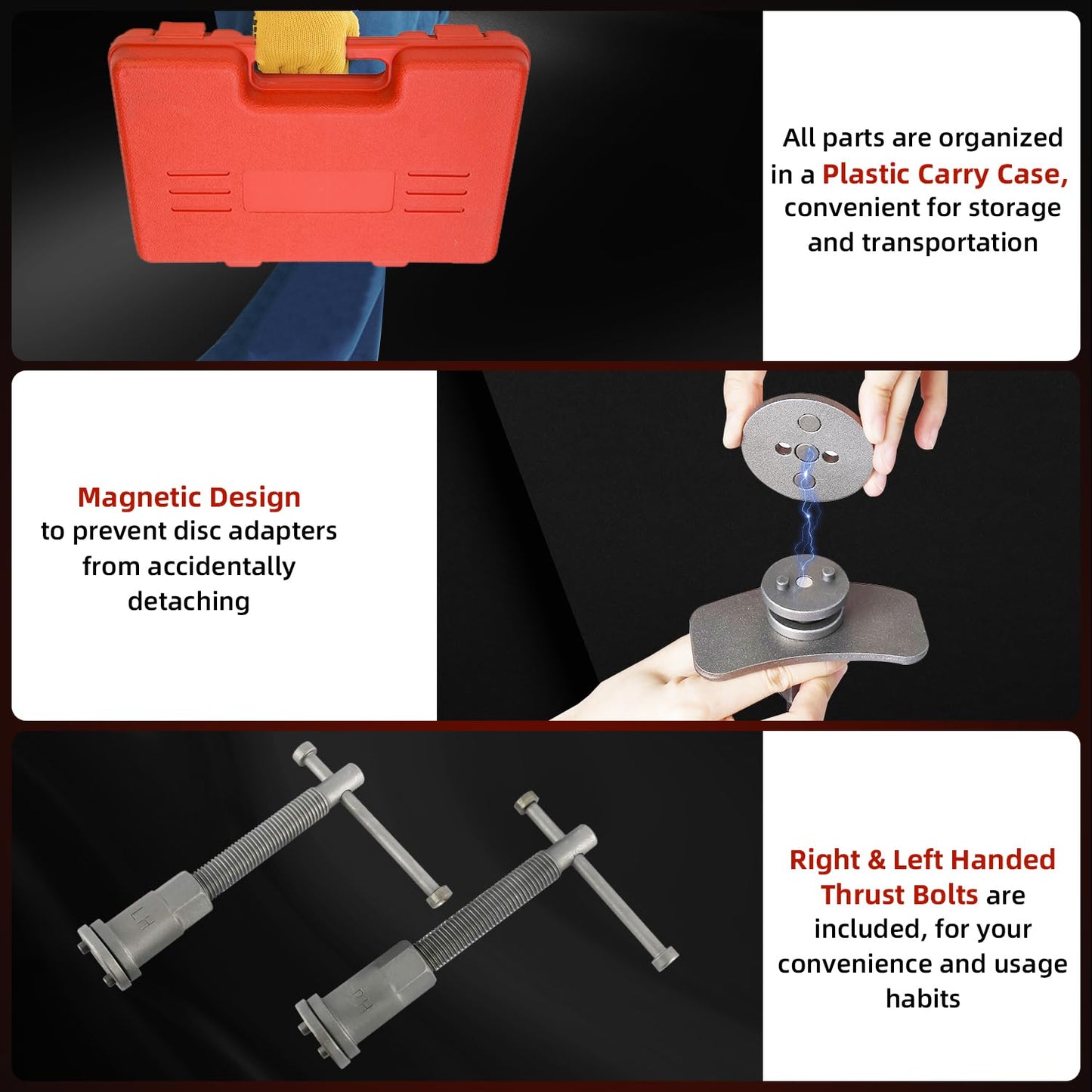 8MILELAKE Disc Brake Caliper Compressor Wind Back Tool 24pc Professional Caliper Tool Set
