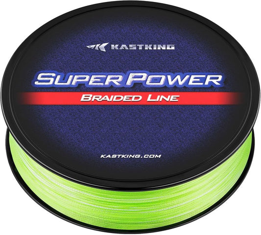 KastKing SuperPower Braided Fishing Line - Abrasion Resistant, Zero Stretch | Smaller Diameter, Durable Performance