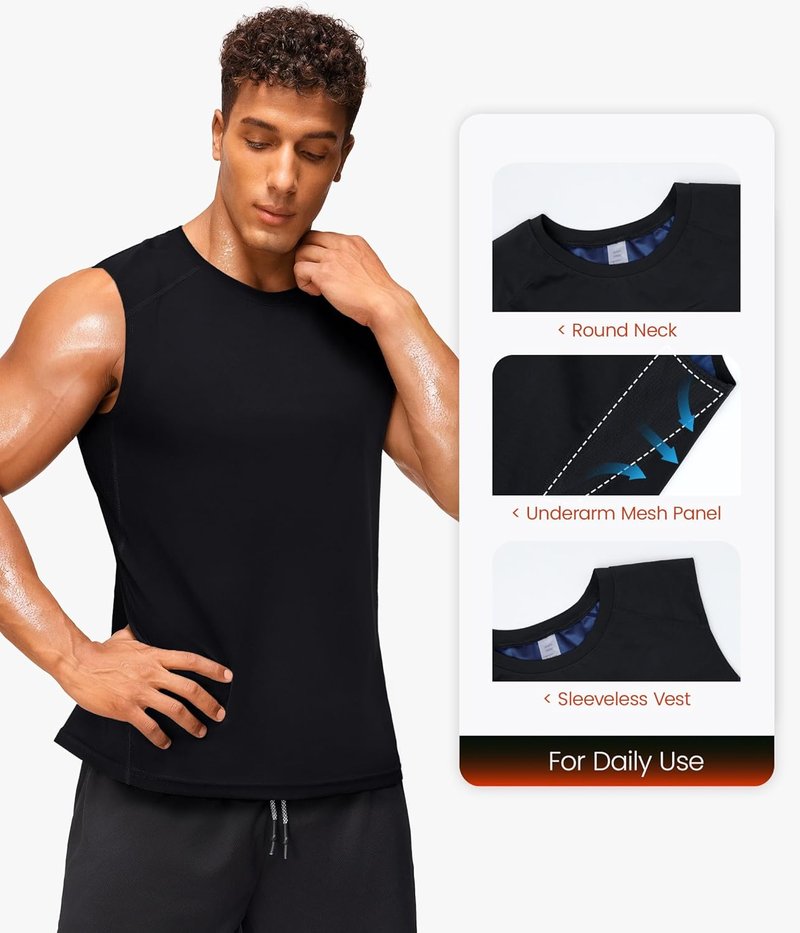 Sauna Suit for Men - Sleeveless Sweat Vest for GYM Workout | Lightweight & Comfortable