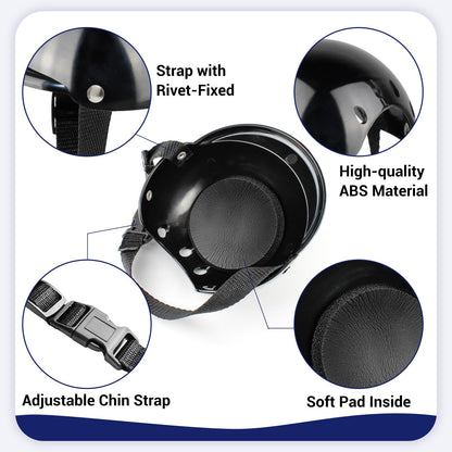 Enjoying Dog Helmet for Small Dogs, Motorcycle Dog Helmets Chihuahua Helmet, Outdoor Bike Doggie Helmets Cat Hat XS to Small Breed, Outdoor Puppy Cap, Adjustable, Black S