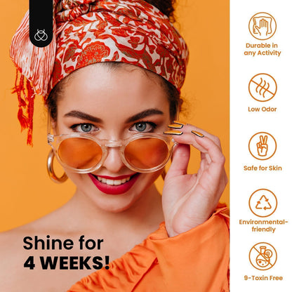 Beetles Halloween Gel Nail Polish – Luminous Orange Glow in the Dark Gel Polish, Soak Off Uv LED Nail Lamp Halloween Nail Art Manicure Salon DIY Home 0.5Oz