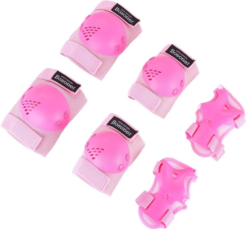 BOSONER Kids/Youth Knee Pads Elbow Pads Wrist Guards Set for 3-15 Years, Child Protective Gear Set for Multi-Sports Outdoor, Roller Skates, Cycling, BMX Bike, Skateboard, Scooter
