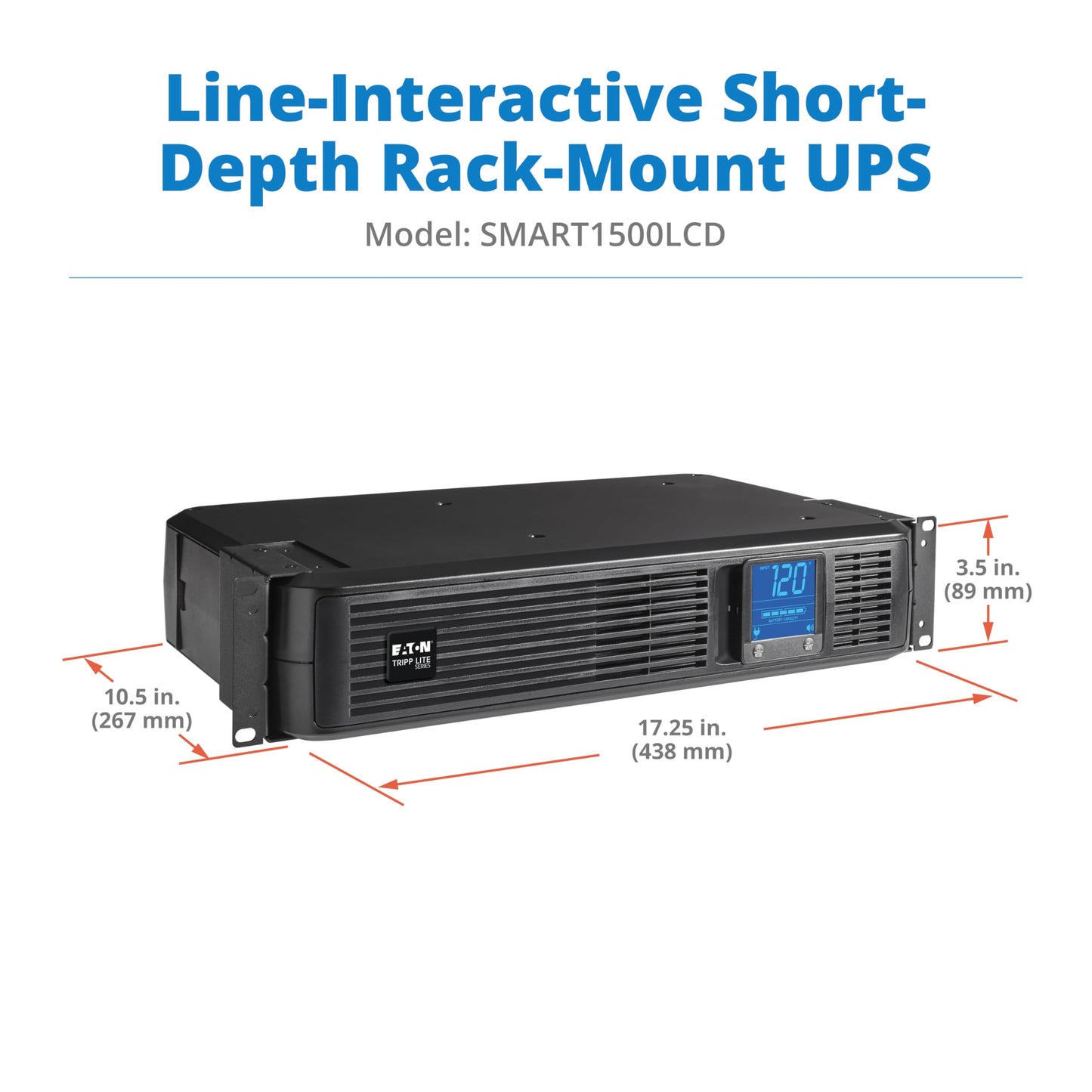 Tripp Lite 1000VA Smart UPS Battery Back Up, 500W Tower, 8 Outlets, LCD Display, AVR, USB, Tel / DSL / Coax Protection, 3 Year Warranty & $250,000 Insurance (SMART1000LCD) Black