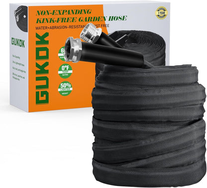 GUKOK Garden Hose, Lightweight, Ultra Flexible, Durable, Kink-Free Garden Hose, RV, Marine and Camper Hose (50 FT)